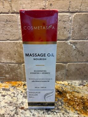 Cosmeta Massage Oil Nourish - Rejuvenating Hydrating citrus & coconut oil+roller